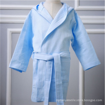 Comfortable Solid Color Cotton Terry/Waffle Baby Bathrobe
